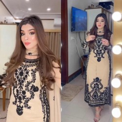 Heavy embroidery designer suit set